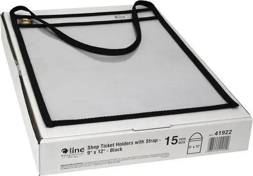 Vista 5 de C-Line Soporte para billetes de tienda de 1 bolsillo con setrap, costuras negras, 75 hojas, 9 x 12, 15/caja