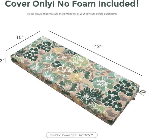 Vista 4 de Magpie Fabrics - Fundas de cojín para bancos del patio o sofás biplaza (solo funda de repuesto, sin inserto!), funda de cojín de columpio resistente