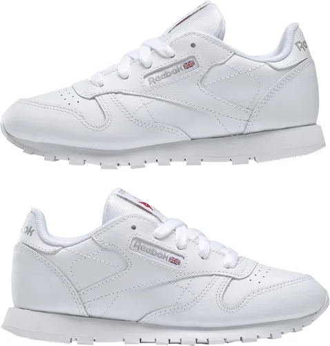 Vista 9 de Reebok Tenis clásicos unisex de cuero para niños, Claro