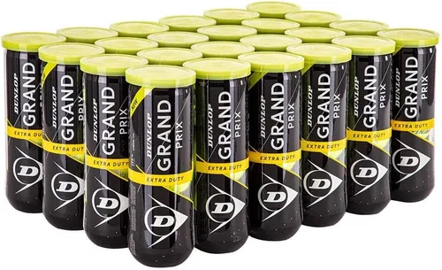 Vista 3 de DUNLOP Grand Prix - Pelotas de tenis para cancha dura extra resistente, 3 latas (4 latas)