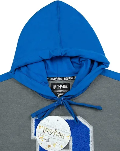 Vista 8 de Harry Potter Hogwarts Ravenclaw R Patch Logo Premium HoodyHoodie Black