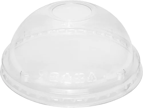 Vista 2 de Karat C1041 Tapas de cúpula para Karat Cold Cups, caja de 2000