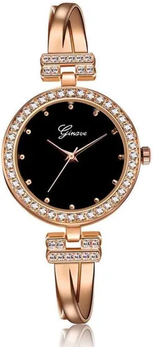 Vista 2 de Weicam Pulsera clásica de dos piezas para mujer, pulsera analógica de cuarzo, conjunto de joyas