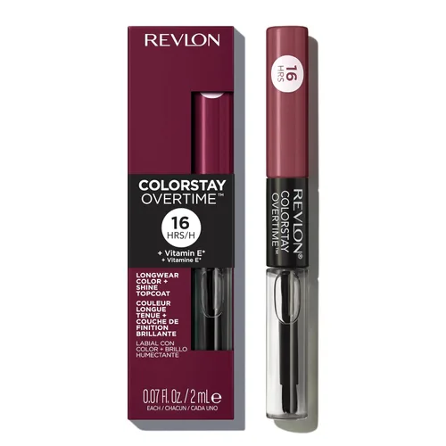 Vista 24 de Revlon Lápiz labial líquido con brillo de labios transparente, colorStay Overtime Lipcolor, relleno de calcetines para mujeres, 005 Infinite 005