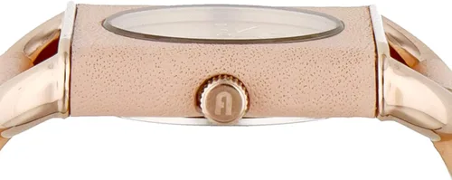 Vista 4 de Furla FURLA ARCO Reloj de pulsera cuadrado, rosa de seguridad, Beige, Minimalista