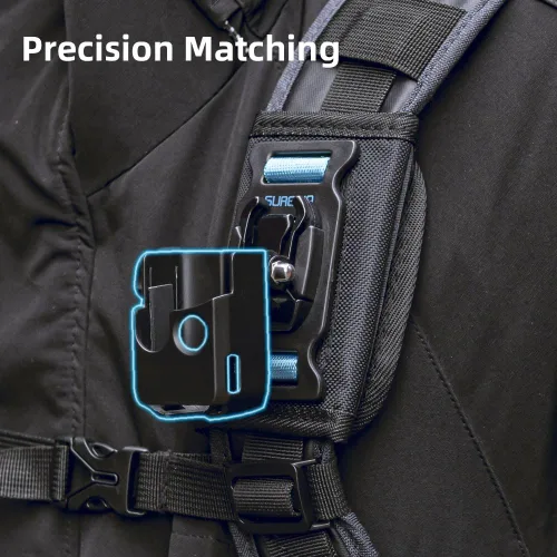 Vista 11 de Osmo Pocket 3 Soporte para Mochila, Soporte de Correa de Cinturón de Bolsa de Hombro con Borde Extendido Compatible con DJI Osmo Pocket 3 Para