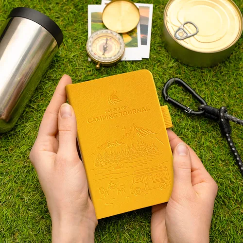 Vista 7 de Clever Fox CF Camping Journal (Amber Yellow, Pocket (3.7'' x 5.6''))