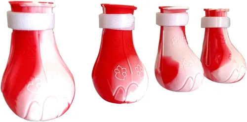 Vista 10 de Botas ajustables de silicona a prueba de arañazos para baño y aseo Rehabilitación de enfermería, botas de gato solo para gatos, ajustables