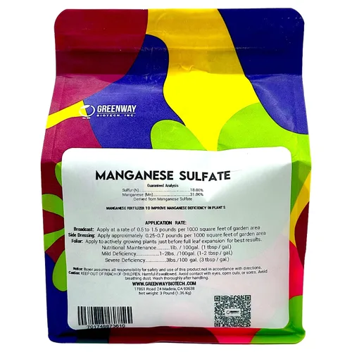 Vista 7 de Greenway Biotech - Fertilizante monohidrato de sulfato de manganeso, 100% soluble en agua, contiene 31% de manganeso, ideal para agricultura
