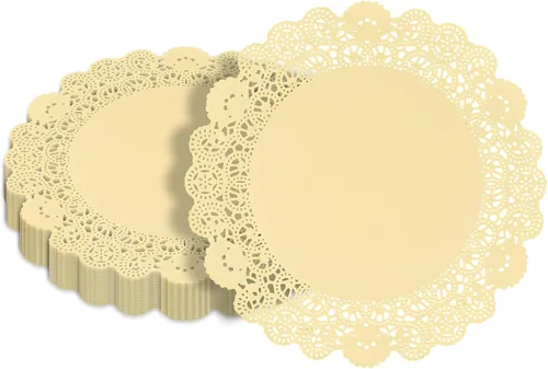 Vista 36 de Restaurantware Pastry Tek Blondas de Encaje de 4 x 4 Pulgadas 100 Vajilla Decorativa - Blondas de Mesa Desechables Redondas de Papel Negro