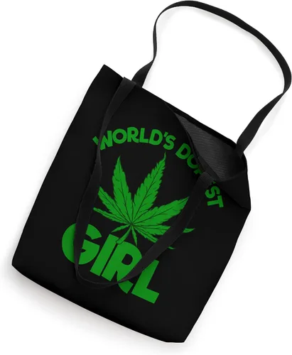Vista 2 de Worlds Dopest Girl Weed Marihuana Smoking - Bolsa de mano para mujer Blanco