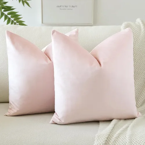 Vista 35 de OTOSTAR - Fundas de almohada decorativas de 16 x 16 pulgadas, fundas de cojín de terciopelo suave, fundas cuadradas para sofá, cama, sofá del hogar
