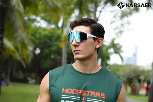 Vista 6 de Karsaer Gafas de sol deportivas para ciclismo, visera, sombras frescas, para jóvenes, béisbol, sóftbol, gafas de sol para niños y niñas de 8 a 14