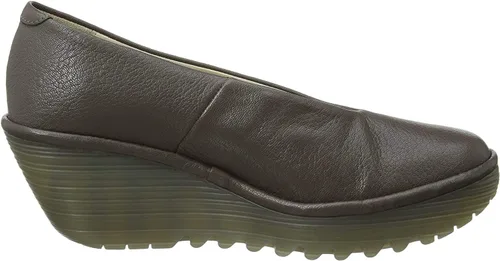Vista 9 de FLY London Zapatos de tacón de cuña Yaz para mujer Negro (black Mousse)