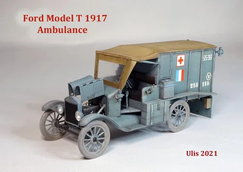 Vista 3 de ICM 35661 Vehículo militar plástico Modelo T 1917 Ambulancia, WWI American Car - Escala 1:35