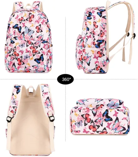 Vista 7 de Joyfulife Mochilas para niñas, mochilas para niños, mochilas para adolescentes, mochila para estudiantes escolares con lonchera, bolsas para lápices