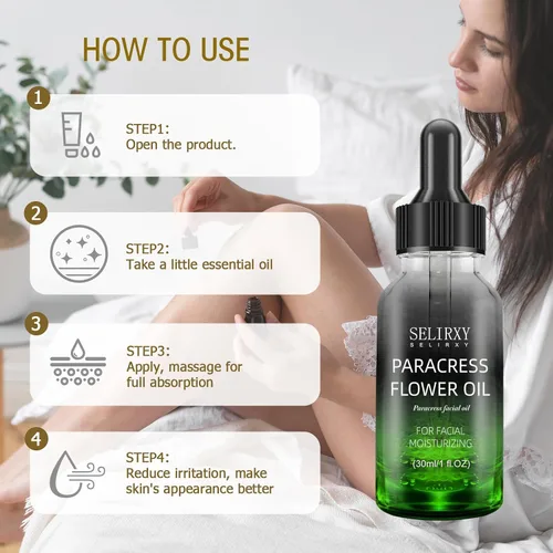 Vista 8 de Aceite facial 100% orgánico de paracres para antienvejecimiento, hidratación, reducción de arrugas y reafirmación de la piel Aceite esencial