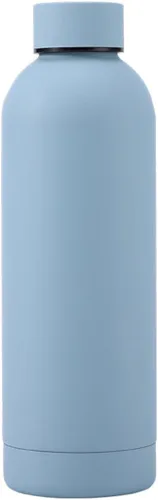 Vista 10 de Botella de agua deportiva de boca estrecha aislada de acero inoxidable de 17 onzas, frasco de vacío con forma de cola de doble pared