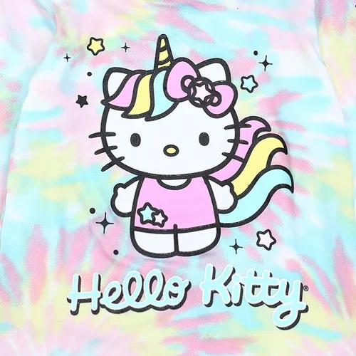 Vista 3 de Hello Kitty Conjunto de sudadera con capucha y pantalón deportivo para niñas, niños pequeños y pequeños, multicolor