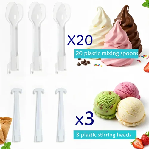 Vista 4 de Mezclador de helado de 110 V automático 110 V mezclador mezclador agitador remolino helado mezclador mezclador suave batidora de helado yogur