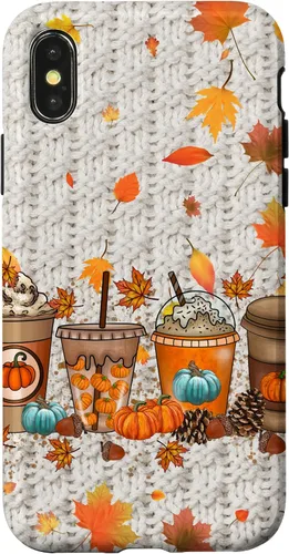 Vista 5 de iPhone 16 Acción de Gracias Otoño Hojas Otoño Calabaza Especias Funda