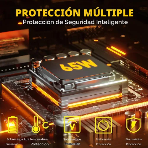 Vista 3 de Cargador USB C de 65 W para laptop Lenovo compatible con Lenovo Thinkpad X1 X13 T14 T15 E14 T480s T490 Yoga7 7i Chromebook, ADLX65YDC2A