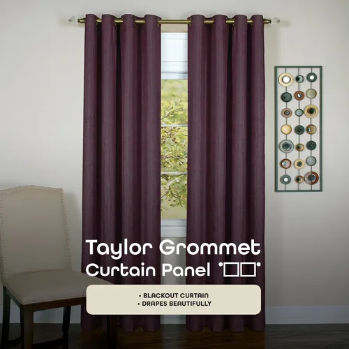 Vista 2 de Achim Home Furnishings cortinas blackout con arandelas