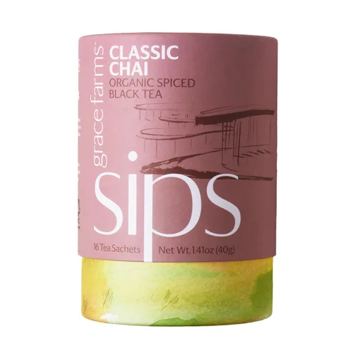 Vista 7 de Grace Farms BREATHE Wellness Mezcla de Té Orgánico (16 Sobres Piramidales) Cúrcuma y Jengibre con Hierbas Adaptogénicas Apoyo Inmunológico Sin