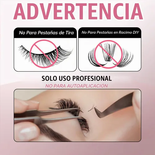 Vista 4 de FADVAN - Pegamento para extensiones de pestañas negro, secado rápido de 1 segundo, permanencia de 6-8 semanas, adhesivo profesional para pestañas