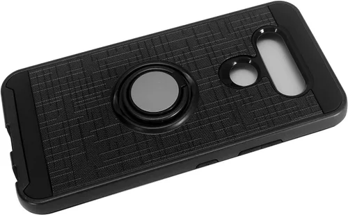 Vista 6 de Para LG K51, LG Reflect (LM-K500) - Funda híbrida con soporte de anillo - RS2 Negro