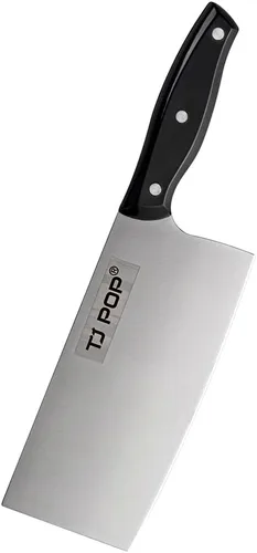 Vista 15 de TJ POP Cuchilla China de Chef, Cuchillo de Acero Inoxidable de 7.5 Pulgadas con Mango Ergonómico, Cuchillo de Cocina Ultra Afilado para Hogar