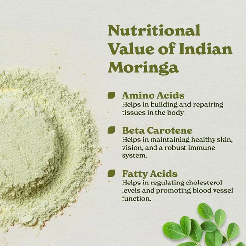 Vista 5 de Better Alt Polvo de moringa orgánico, certificado por USDA, polvo de hoja de moringa, perfecto para batidos, té, bebidas y recetas, superalimento