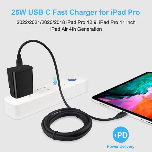 Vista 8 de Cargador súper rápido tipo C, cargador de pared USB C de 25 W de carga rápida para Samsung Galaxy S25 Ultra/S24