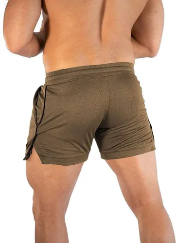 Vista 3 de EVERWORTH Pantalones cortos deportivos para hombre, pantalones cortos de entrenamiento para gimnasio, pantalones cortos casuales para correr