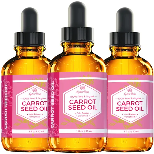 Vista 8 de Aceite de semilla de zanahoria N.° 1 en confianza de Leven Rose, 100 % orgánico prensado en frío y sin refinar, 2 onzas para tratamiento de piel
