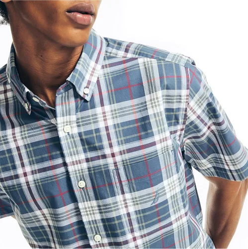 Vista 4 de Nautica Camisa de manga corta a cuadros para hombre