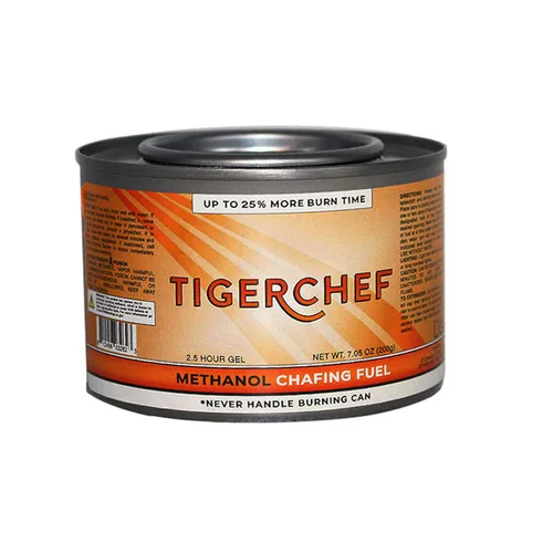 Vista 2 de TigerChef, latas de combustible en gel por rozamiento, metanol, Plateado, 2
