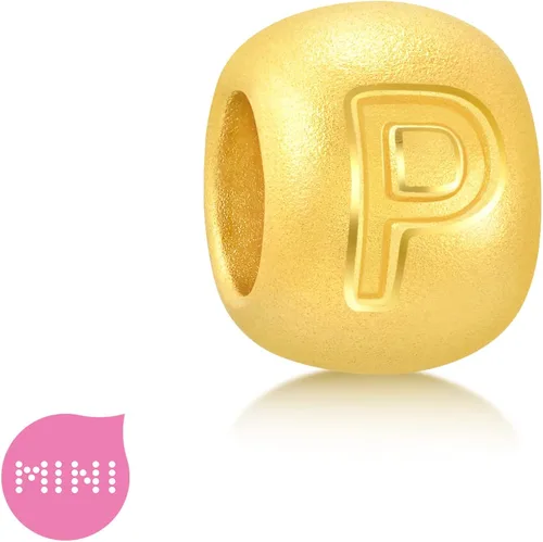 Vista 4 de Chow Sang Sang Mini dije de oro 999 de 24 quilates Alphabets de oro 999 con letras y símbolos para mujer Metal no conocido