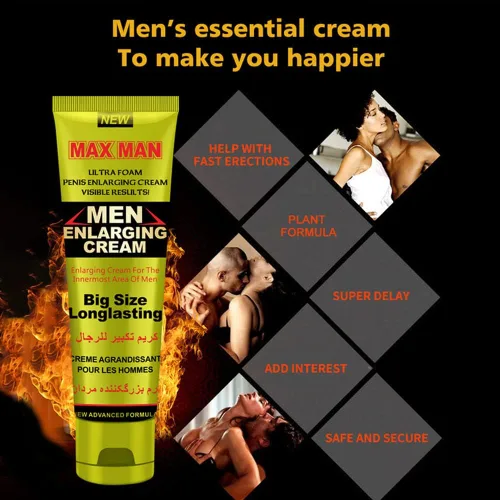 Vista 4 de Crema para agrandar el pene, crema de masaje sexual para hombres, aceite para mejorar el crecimiento del pene para una mayor y más gruesa erótica