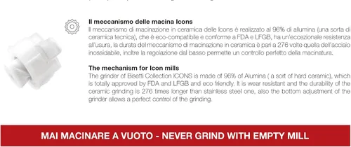 Vista 3 de Bisetti Icons "Matryoshka" lacado sal pimienta o molino de especias, 5.9 pulgadas