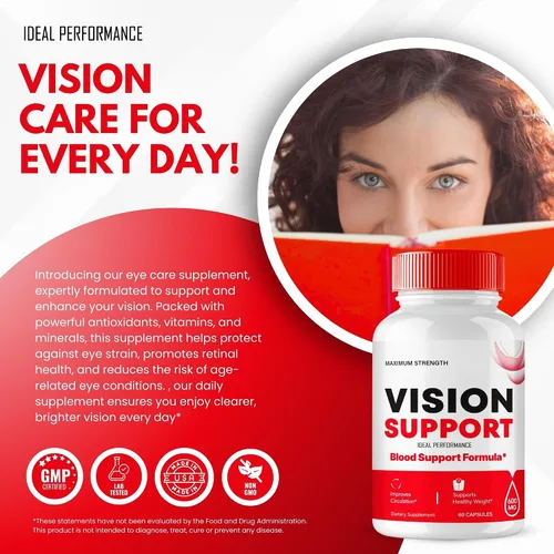 Vista 5 de Cápsulas de apoyo para la visión, píldoras de suplemento de apoyo a la visión, VisionSupport para una visión saludable y apoyo a la función ocular