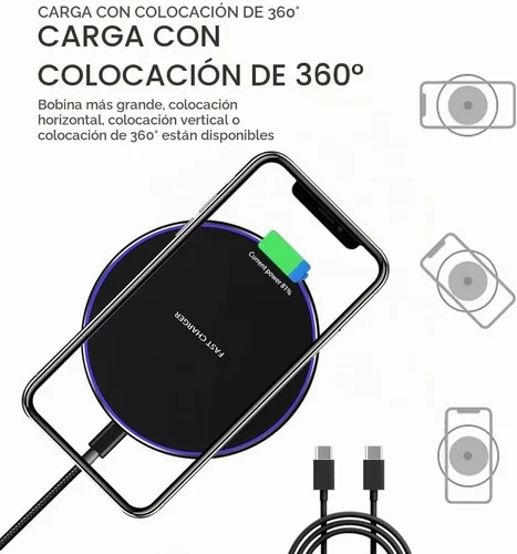 Vista 4 de Almohadilla de carga inalámbrica rápida de 20 W, estación de carga