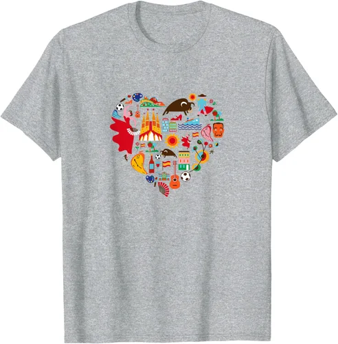 Vista 4 de I Love España Cute Español Orgullo, Madrid Barcelona playera, niños 10, Lemon Limón