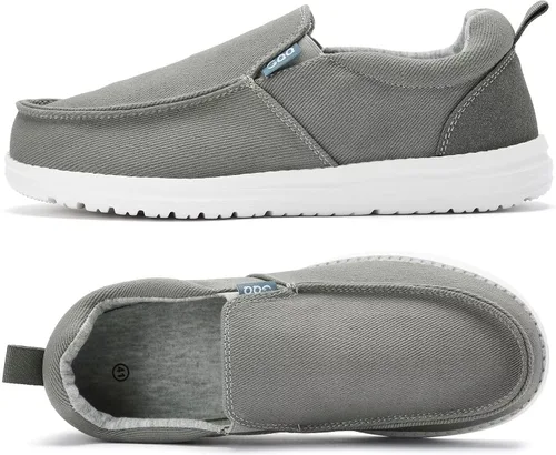 Vista 6 de Mocasines casuales para hombre, zapatos náuticos para hombre, cómodos, ligeros, de lona, antideslizantes, zapatos para caminar