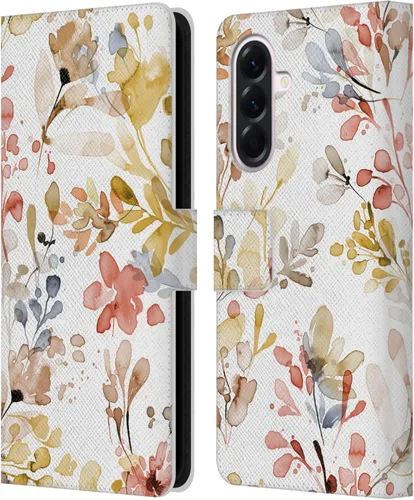 Vista 200 de Head Case Designs Officially Licensed Ninola Beige Wild Grasses Leather Wallet Case Compatible with Samsung Galaxy A07 4G