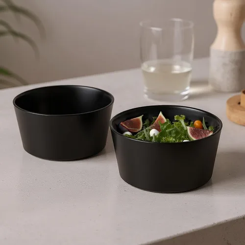 Vista 7 de MIAMIO Juego de cuencos de cerámica / Juego de cuencos de 25 onzas para 4 personas, cereales, ramen, sopa y ensaladera - Apto para lavavajillas