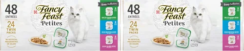 Vista 15 de Purina Fancy Feast Gourmet - Paquete variado de alimentos húmedos para gatos, colección Petites Gravy, tinas separables, 24 porciones