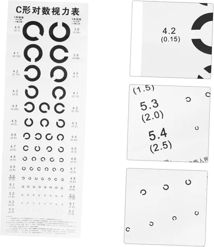 Vista 4 de Mobestech Tabla de ojos de 1 pieza Gráfico de pared Gráfico de ojos Snellen Tabla de examen visual Tabla de ojos de plástico de pared Tabla de ojos