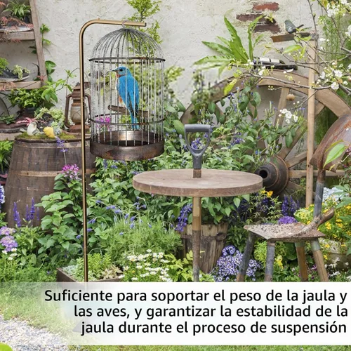 Vista 5 de Jaula colgante para pájaros de 67 pulgadas, soporte de jaula para pájaros