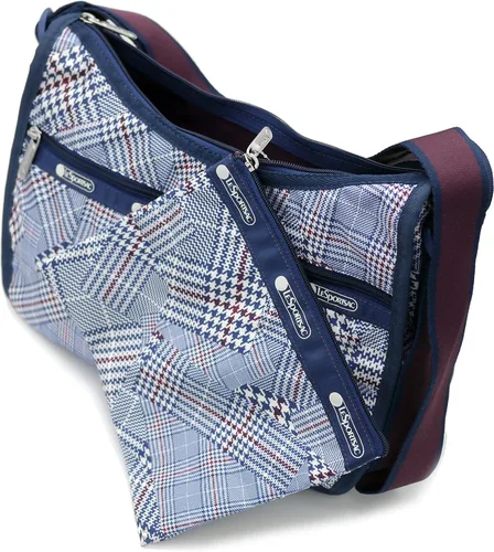Vista 8 de LeSportsac Bolso bandolera clásico Hobo en cuadros rompecabezas, Cuadros rompecabezas